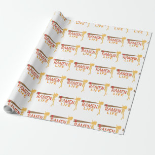 Papier Cadeau Ramen Life Japonais Nourriture amusante Idée-cadea