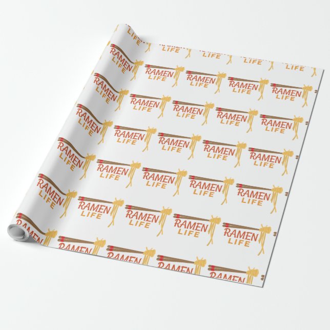 Papier Cadeau Ramen Life Japonais Nourriture amusante Idée-cadea (Déroulé)