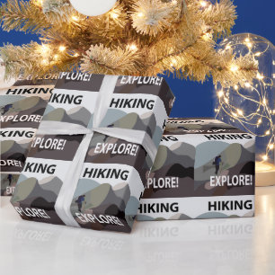 Papier Cadeau Randonnée Explorez les montagnes Randonnée d'avent