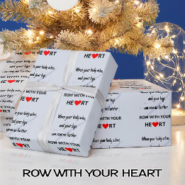 Papier Cadeau Rangez avec votre motivation cardiaque bleu
