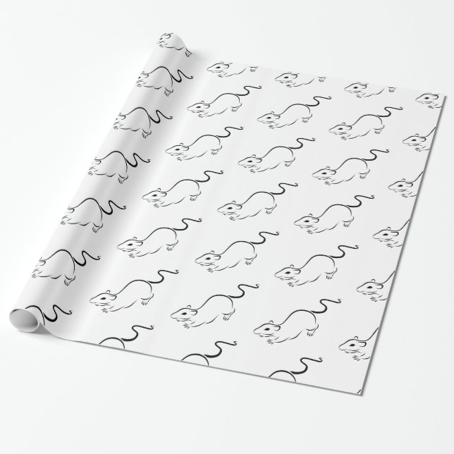 Papier Cadeau Rat d'encre (Déroulé)