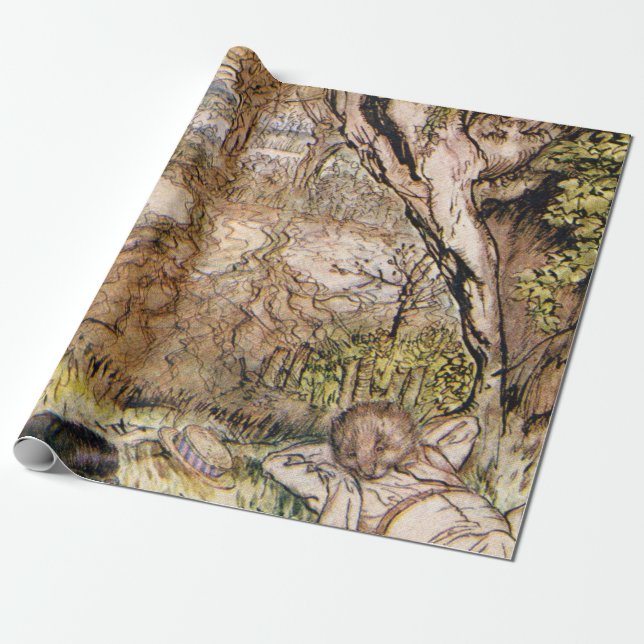 Papier Cadeau Rat Et Mole Pique-Nique - Arthur Rackham (Déroulé)