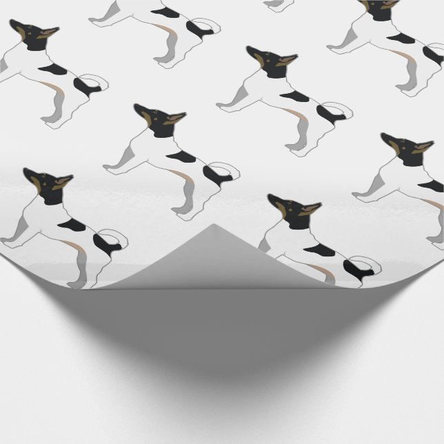 Papier Cadeau Rat Terrier Conception de la silhouette de base de (Coin)
