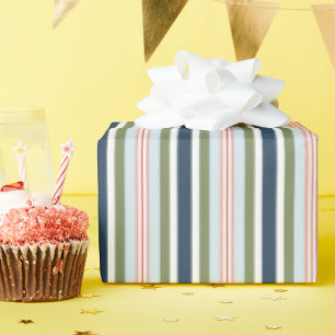 Papier Cadeau Rayé Bonbons d'Hiver