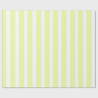 Papier cadeau rayé vertical lime et blanc