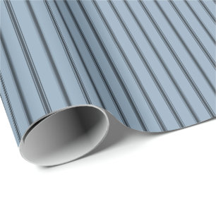 Papier Cadeau Rayo bleu français rustique fines rayures à tic ta