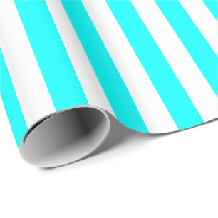 Papier Cadeau Rayure bleue/blanche d'Aqua