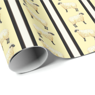 Papier Cadeau Rayure de mouton 