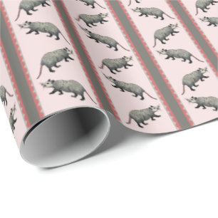Papier Cadeau Rayure d'opossum