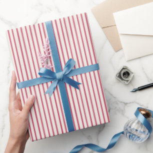 Papier Cadeau Rayure ruban cramoisi