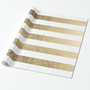 Papier Cadeau Rayures à la mode modernes élégantes de feuille
