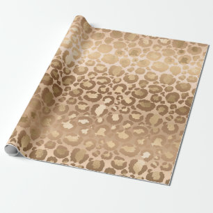 Papier Cadeau Rayures de tigre brun clair Imprimé safari animali