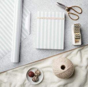 Papier Cadeau Rayures minimalistes de menthe sereine