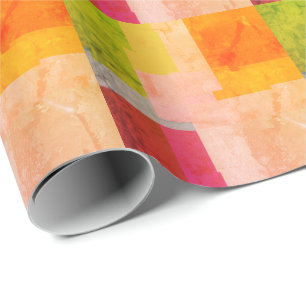 Papier Cadeau  Rayures multicolores 