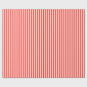 Papier Cadeau Rayures rouges et blanches de cirque de cabane