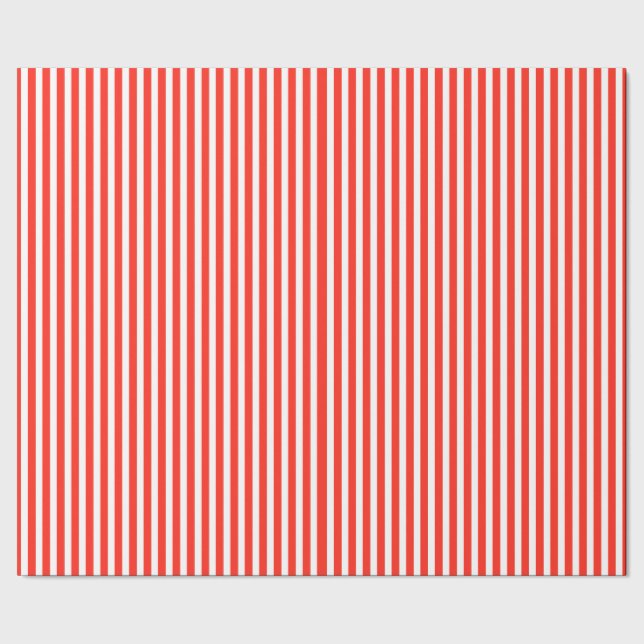 Papier Cadeau Rayures rouges et blanches de cirque de cabane (Couture)