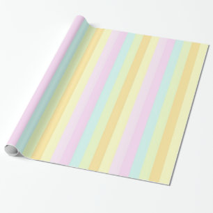 Papier Cadeau Rayures verticales Pastels
