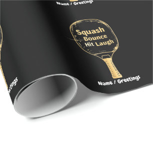 Papier Cadeau Rebond de squash, coup, rire : embrasser l'amuseme