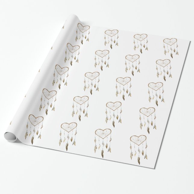 Papier Cadeau Receveur rêveur de coeur (Déroulé)