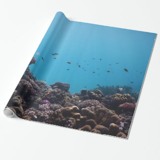 Papier Cadeau Récif coralien et poissons tropicaux de l'océan