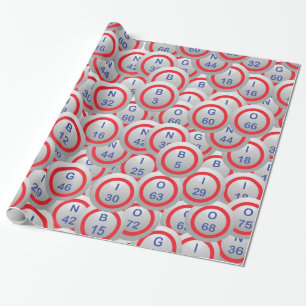 Papier Cadeau Recouvrement aléatoire de boules de bingo-test