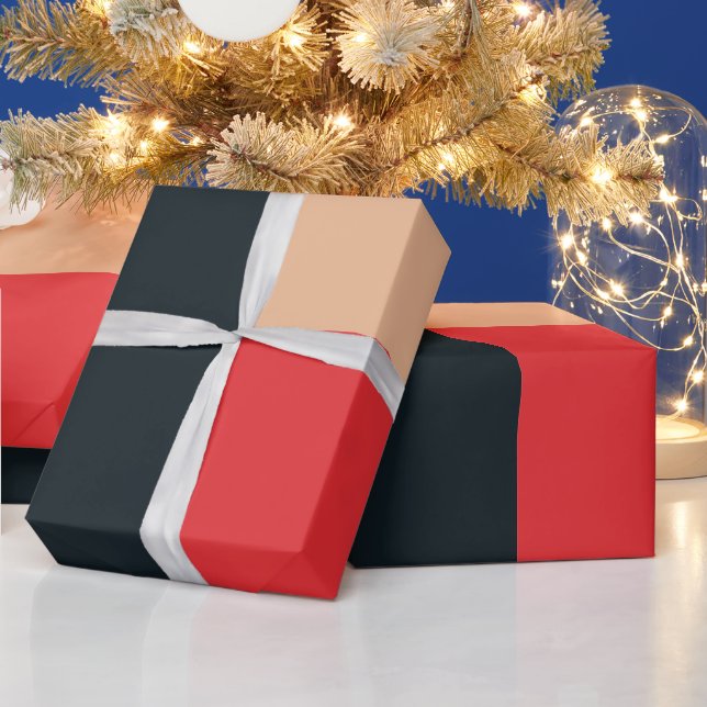 Papier Cadeau Rectangle coloré et motif carré (Vacances)