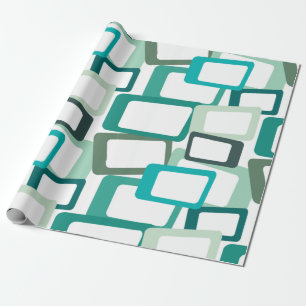 Papier Cadeau Rectangles modernes du milieu du siècle