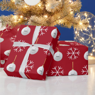 Papier Cadeau Red Ajouter Business Logo Orament Christmas Compan