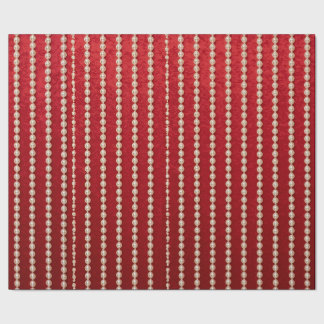 Papier Cadeau Red and Pearl Wrapping Paper