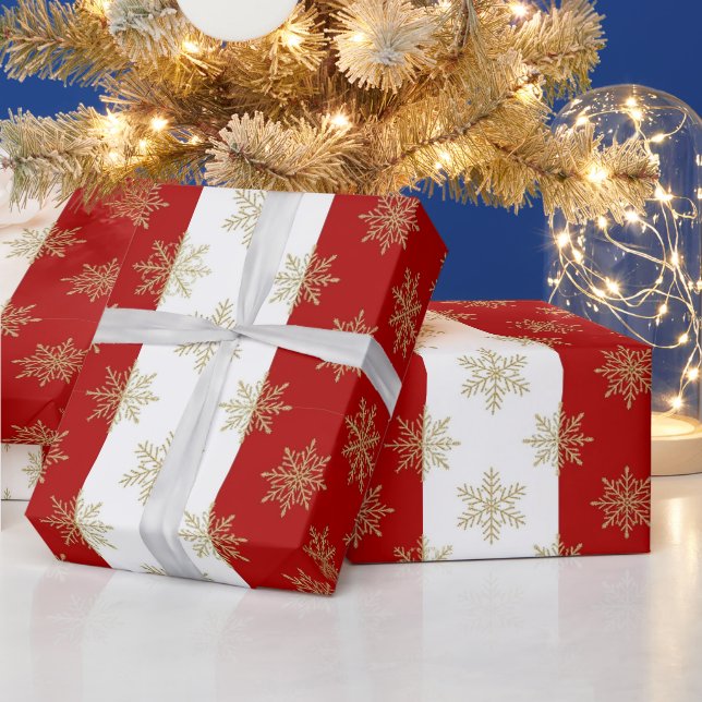 Papier Cadeau Red And White Striped Holiday (Vacances)