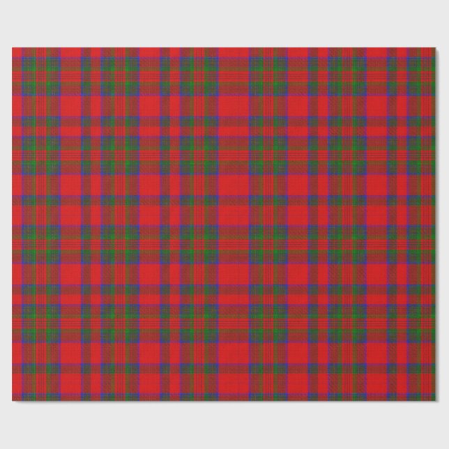 Papier Cadeau Red Christmas Wool Texture Plaid (Plat)