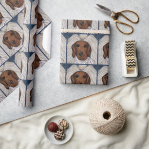 Papier Cadeau Red Dachshund