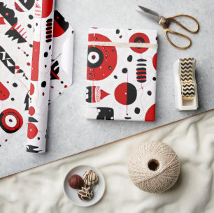 Papier Cadeau Red Earth : Motifs amérindiens