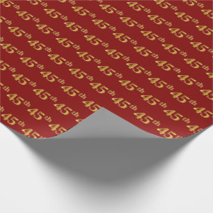 Papier Cadeau Red, Faux Gold 45e (Quarante-cinquième)