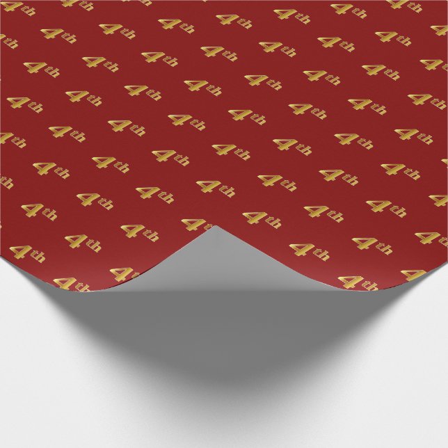 Papier Cadeau Red, Faux Gold 4e (quatrième) événement (Coin)