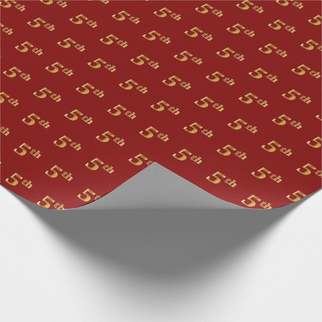 Papier Cadeau Red, Faux Gold 5e (cinquième) événement (Coin)