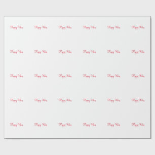 Papier Cadeau Red happy vibes vacances simple minimum calligraph