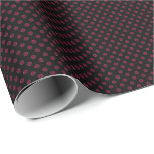 Papier Cadeau Red Marsala pois vintages