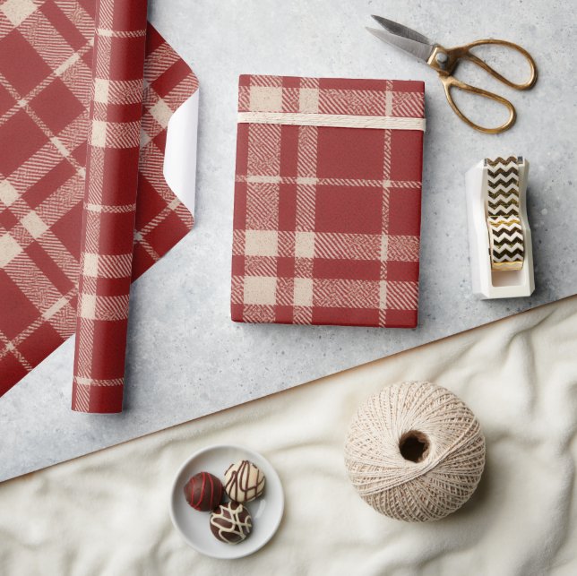 Papier Cadeau Red Plaid (Artisanat)