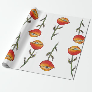 Papier Cadeau Red Poppy Tout Voir Le Papier D'Enveloppement