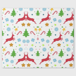 Papier Cadeau Red Reindees