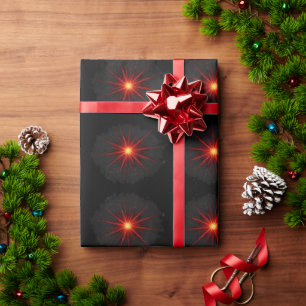 Papier Cadeau Red Starburst