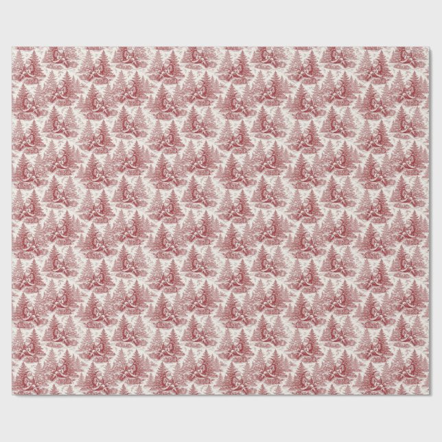 Papier Cadeau Red Toile (Plat)
