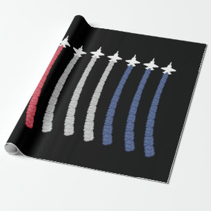 Papier Cadeau Red White Blue Air Force 4 juillet
