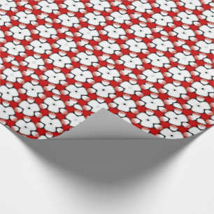 Papier cadeau Red White Tri Floral Patch