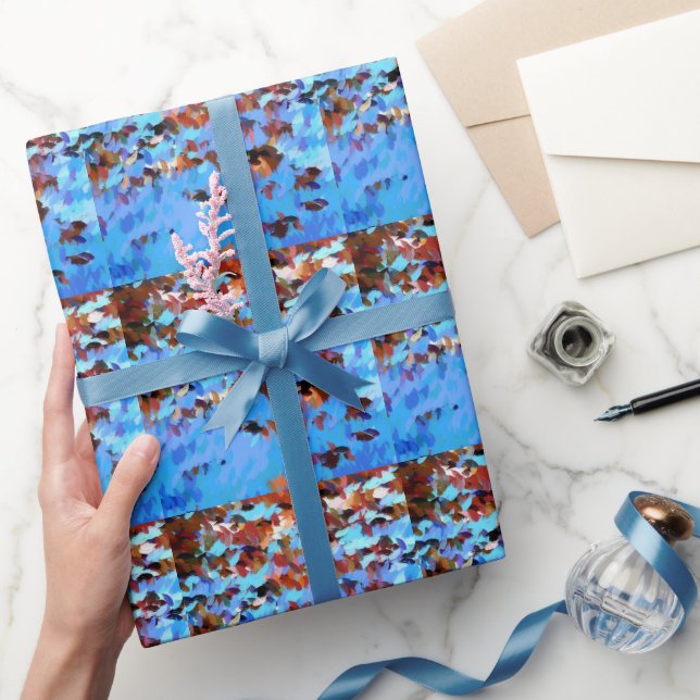 PAPIER CADEAU RÉFLEXIONS DES ARBRES D'EAU DE LA RIVIÈRE (Cadeaux)