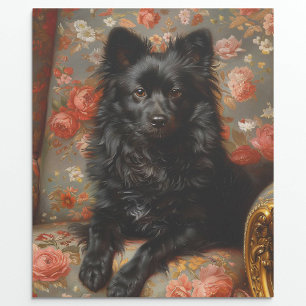 Papier Cadeau Regal Schipperke Chien Découpage Vintage