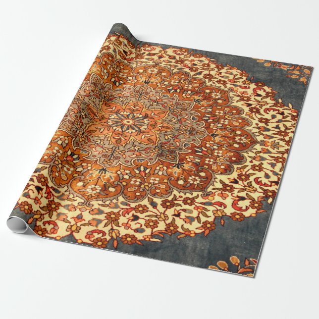 Papier Cadeau Regarder le Motif perse antique (Déroulé)