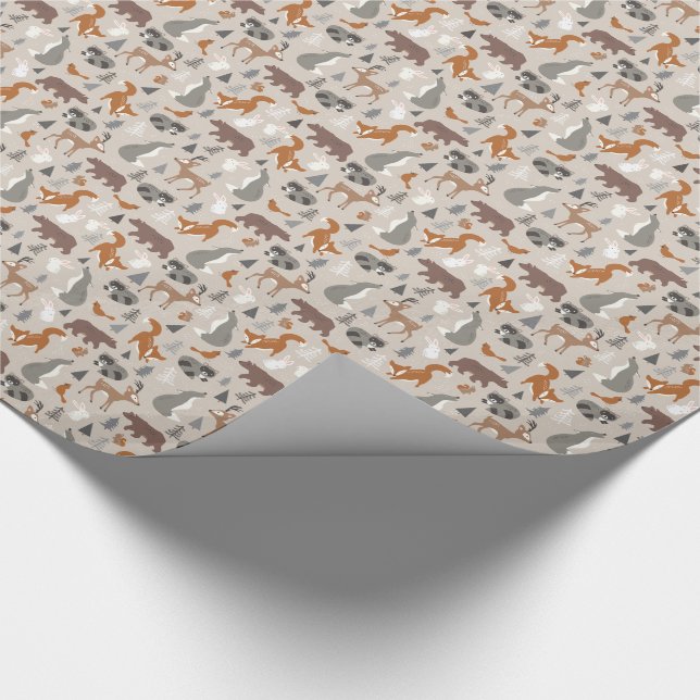 Papier Cadeau Région boisée d'hiver (Coin)