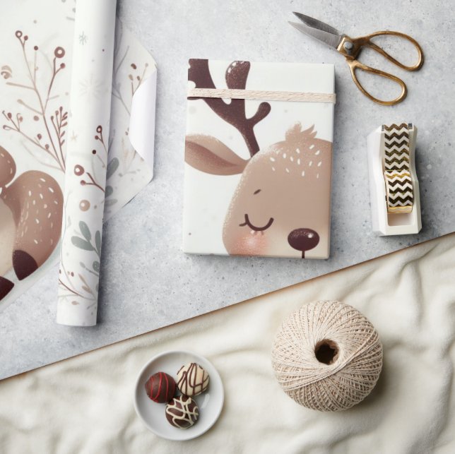 Papier Cadeau Reindeer's Winter Wonderland (Artisanat)